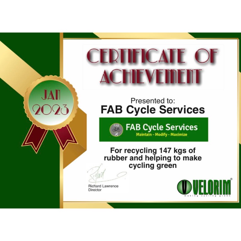 Green Cycling Update news item at FAB Cycle Services